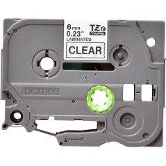 Brother Tape Black on Clear 6mm